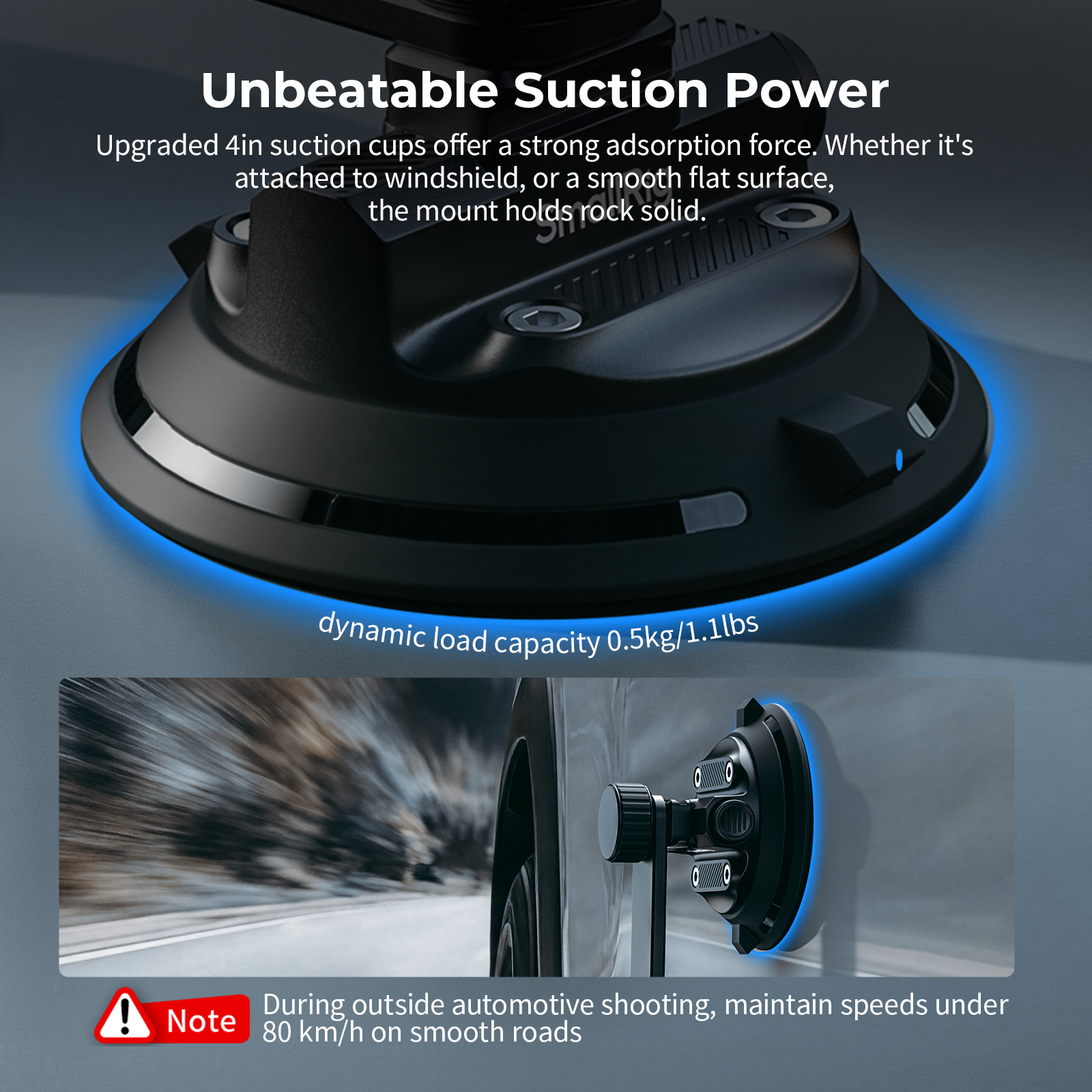 SmallRig Vehicle Suction Cup Support Kit for Action Cameras
