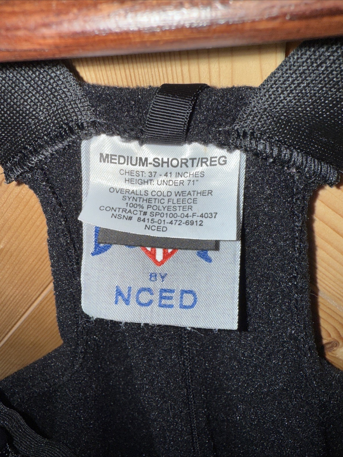 Medium Short / Regular - Overalls Cold Weather Fleece Black Polartec Military