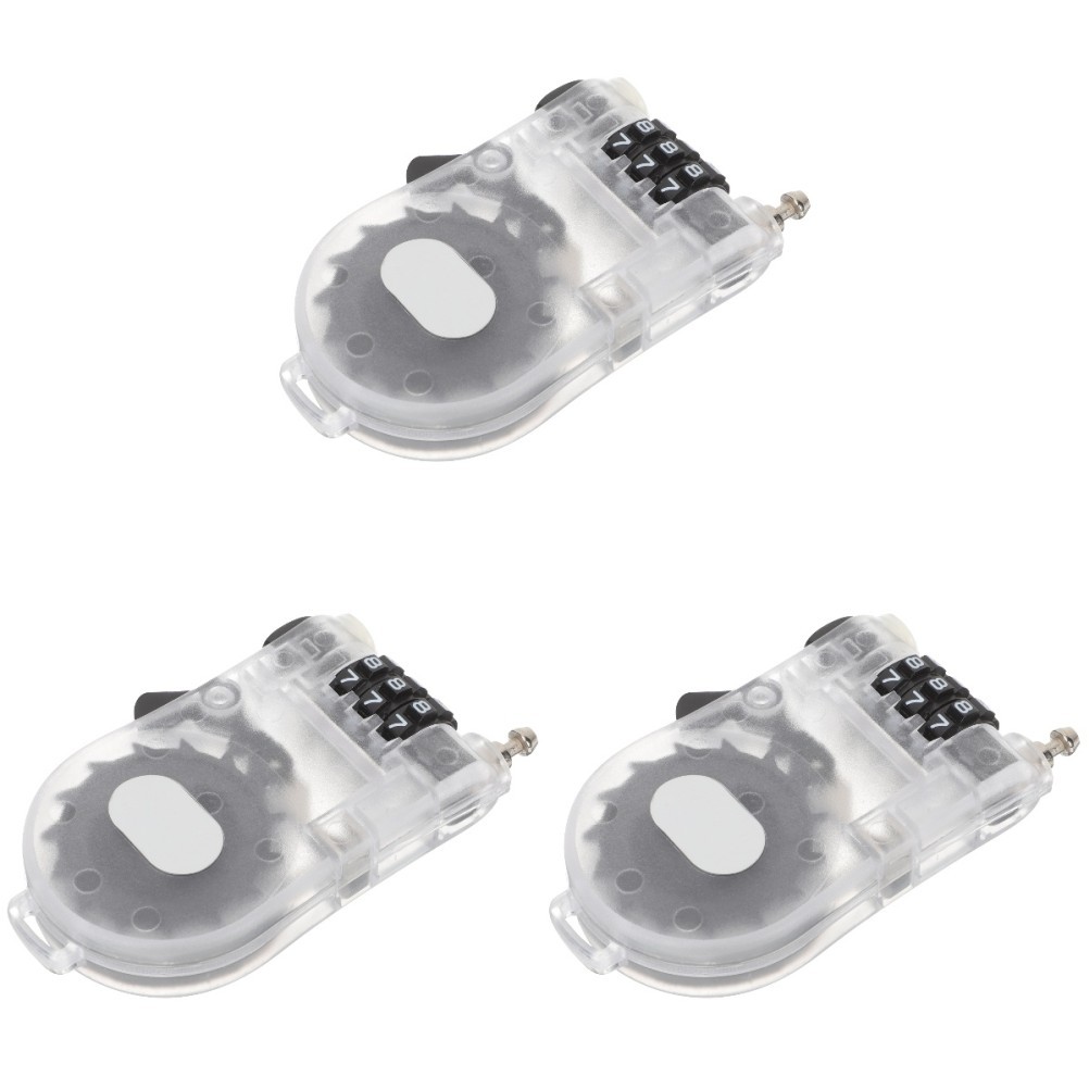 3 PCS Anti-theft Lock Baby Retractable Snowboard Type Small Bike