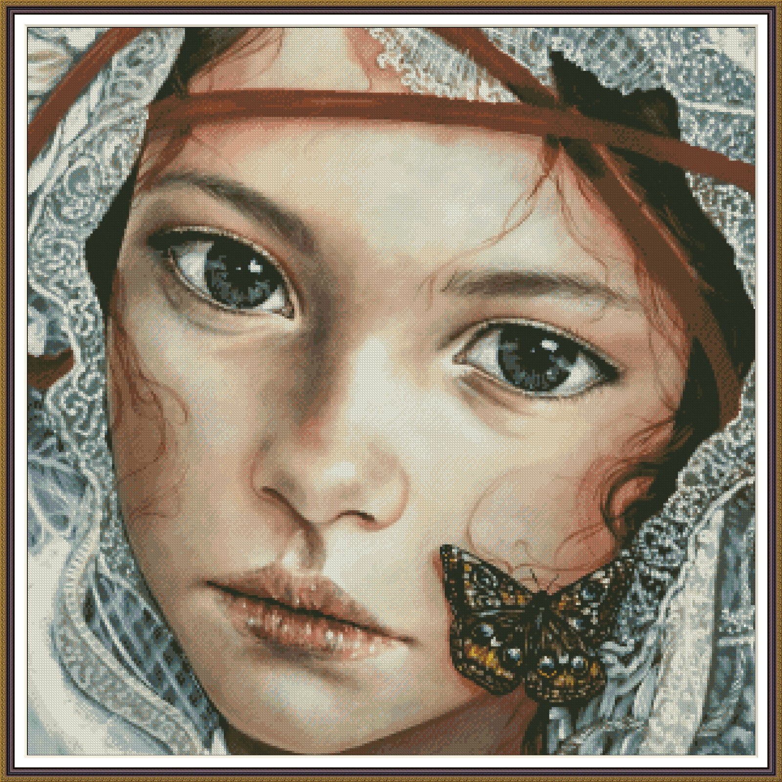 Spring Girl 433 - Chart Counted Cross Stitch Pattern craft DMC