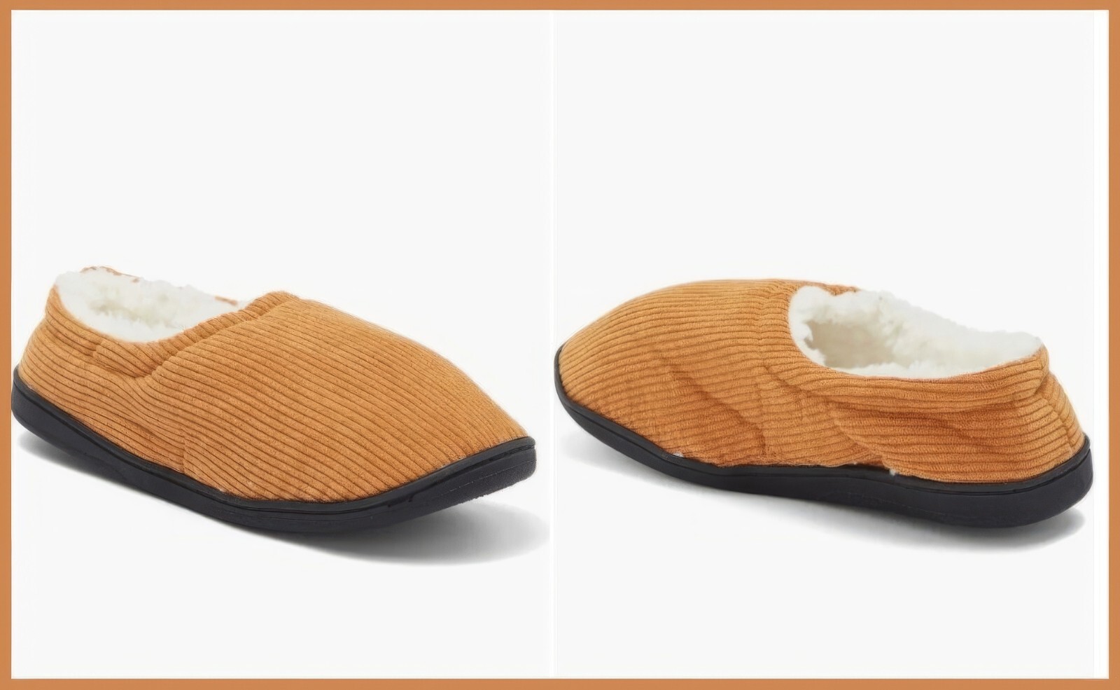 Børn Corduroy Slipper with Faux Shearling Lining (Men) X-Large, CHESTNUT