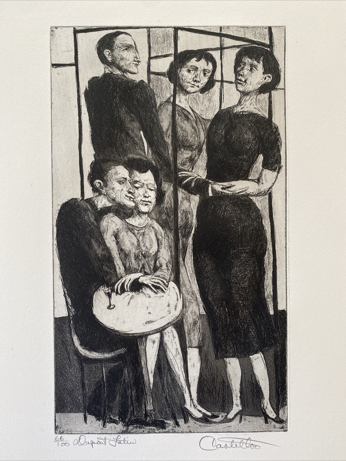 Federico Castellon (1914-1971) Dupont Latin, 1967 Signed Etching and Aquatint