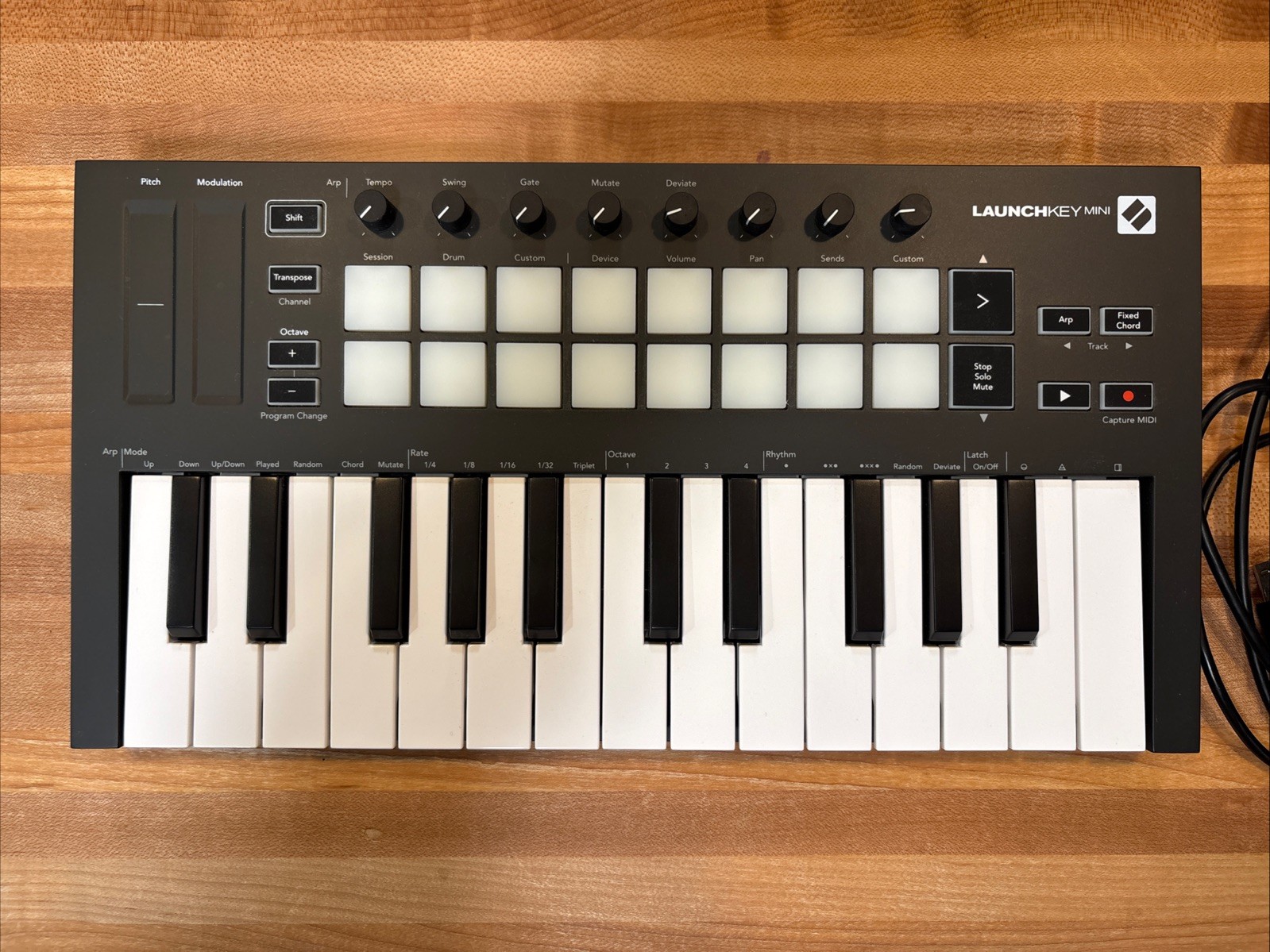 Novation Launchkey Mini MK3 25-Key Midi Keyboard Controller with Power Cable