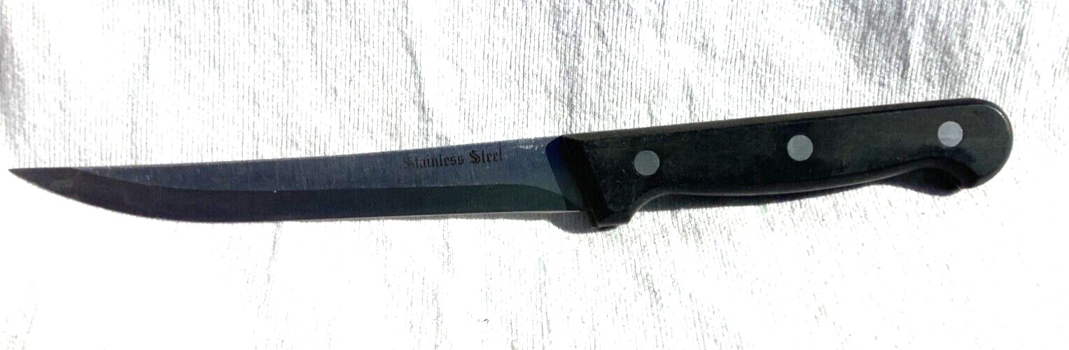 Boning Utility Knife Stainless Steel Black Composite Handle 5.75” Blade