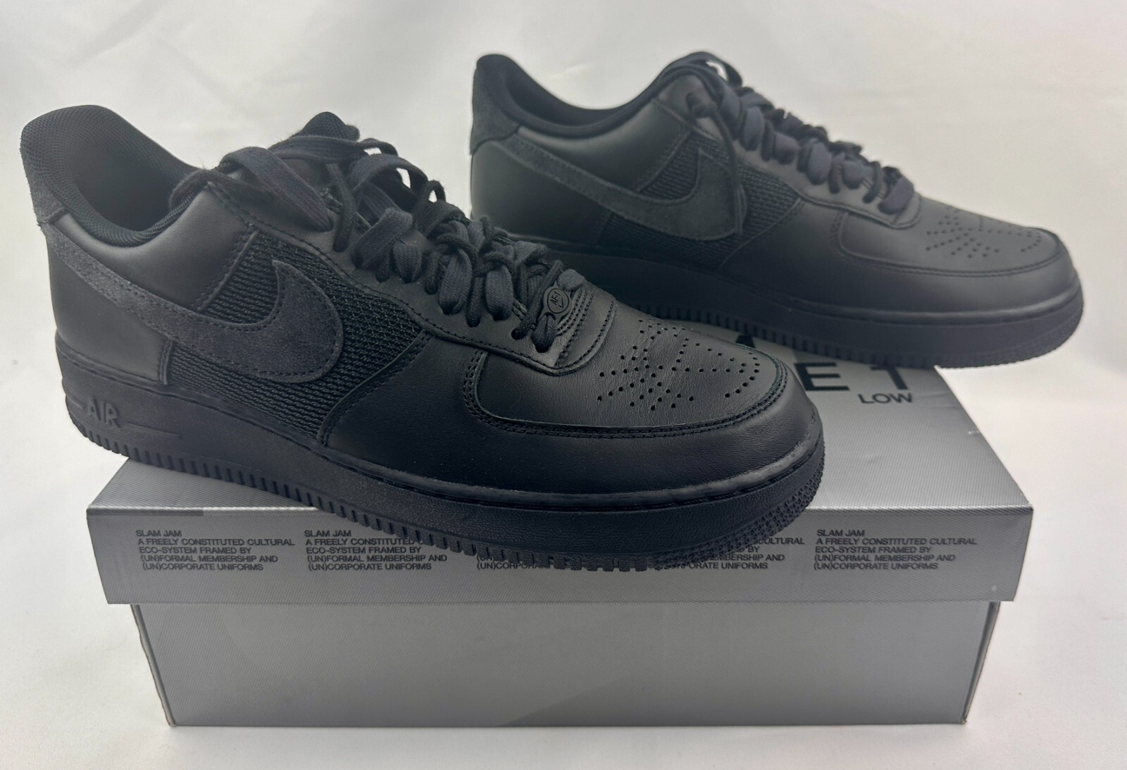 Nike Air Force 1 Low SP Slam Jam Black Off Noir DX5590-001 Sneakers Mens Sz NIB