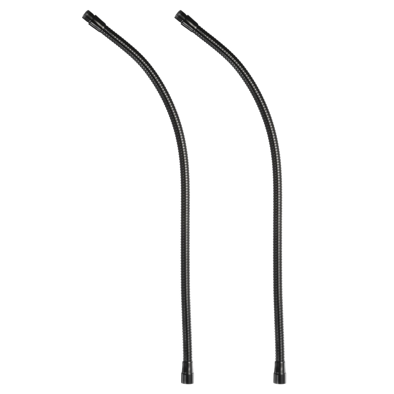 24" Microphone Gooseneck 5/8-27 Thread Flexible Tube Extension Black 2Pcs