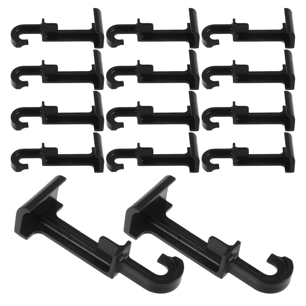 30Pcs Reusable Solar Panel Cable Clamps with Side Mounting Hooks Black