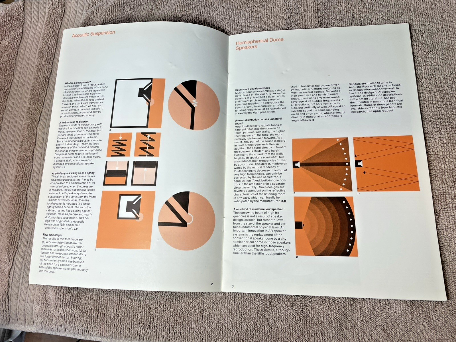 ACOUSTIC RESEARCH / BROCHURE / 21 PAGES / EXCELLENT CONDITION /