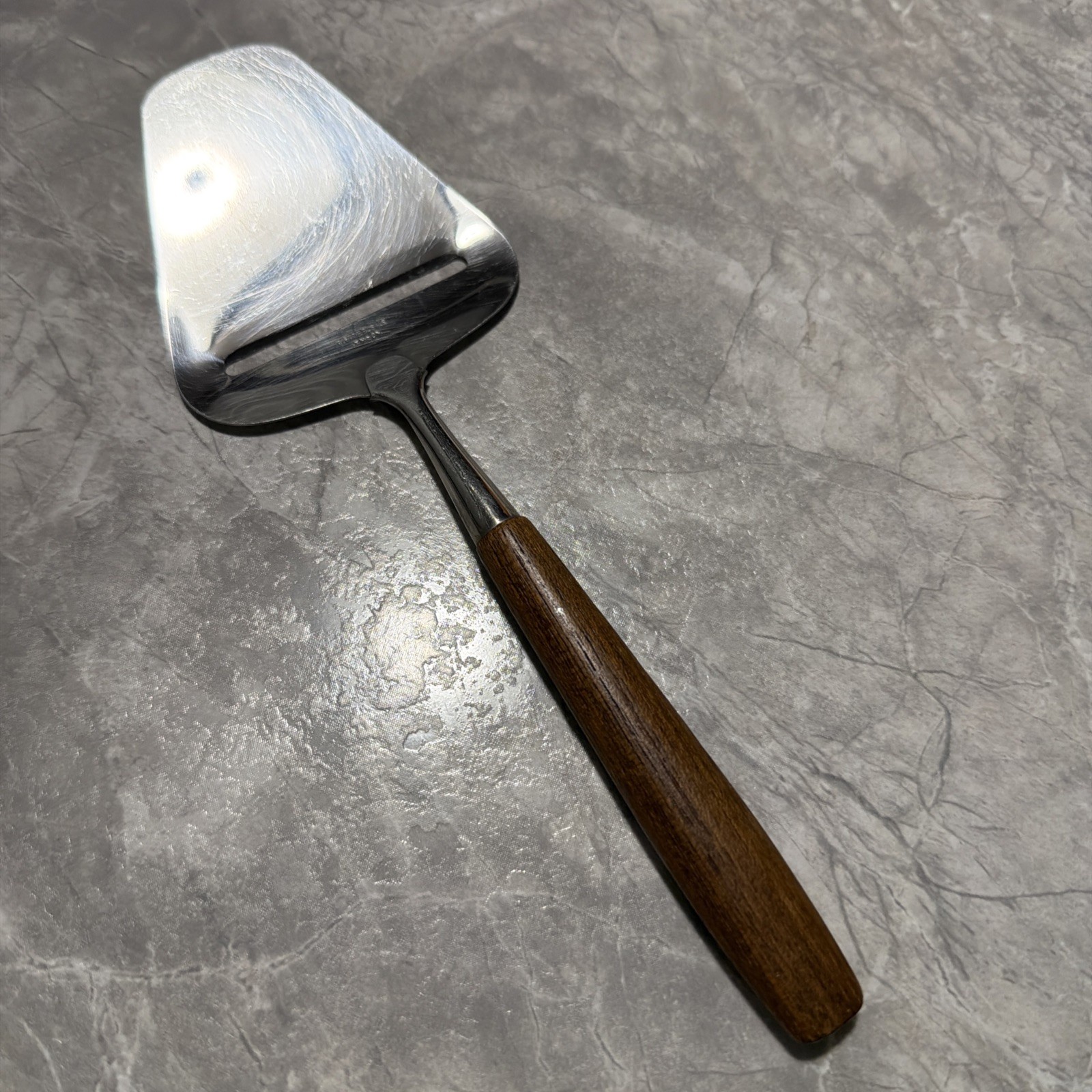 Vintage Spar Norway Stainless Steel 18/8 Cheese Slicer Wood Handle