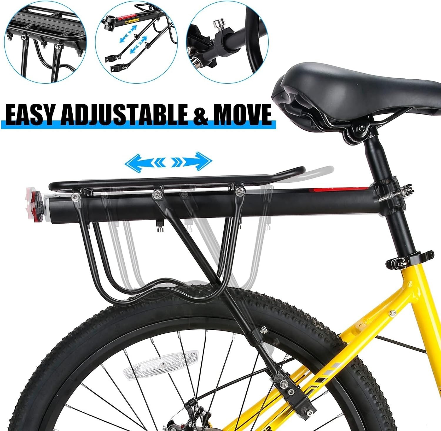 Universal Aluminum Bicycle Rack - Reflective Logo