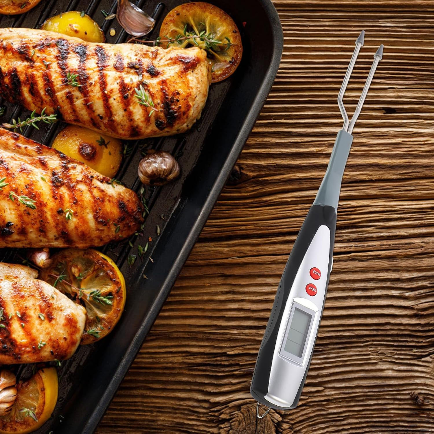 Digital Cooking Fork BBQ Meat Thermometer Instant Read Grill Thermometer for Ste