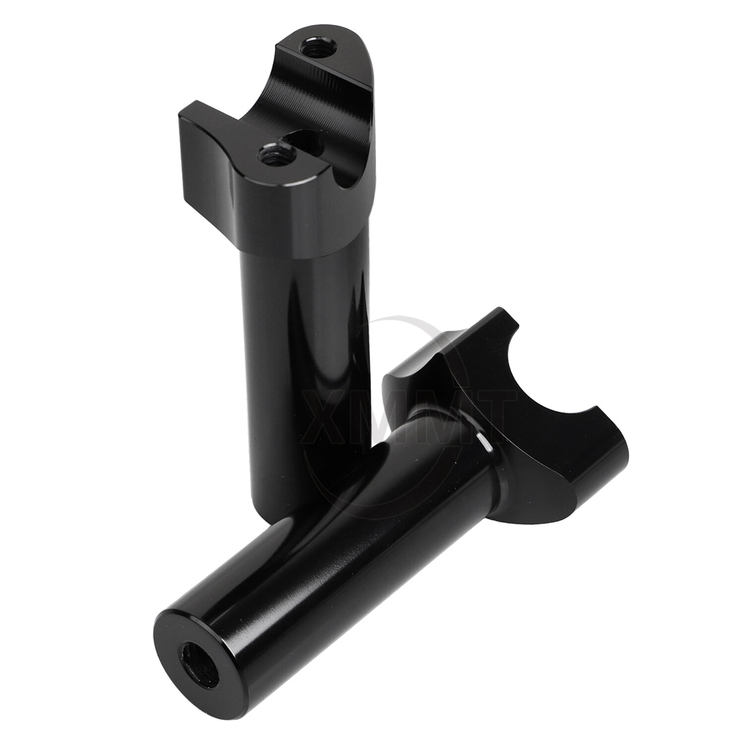 Black 4.5" Straight Handlebar Risers For Harley Dyna Heritage Softail Road King