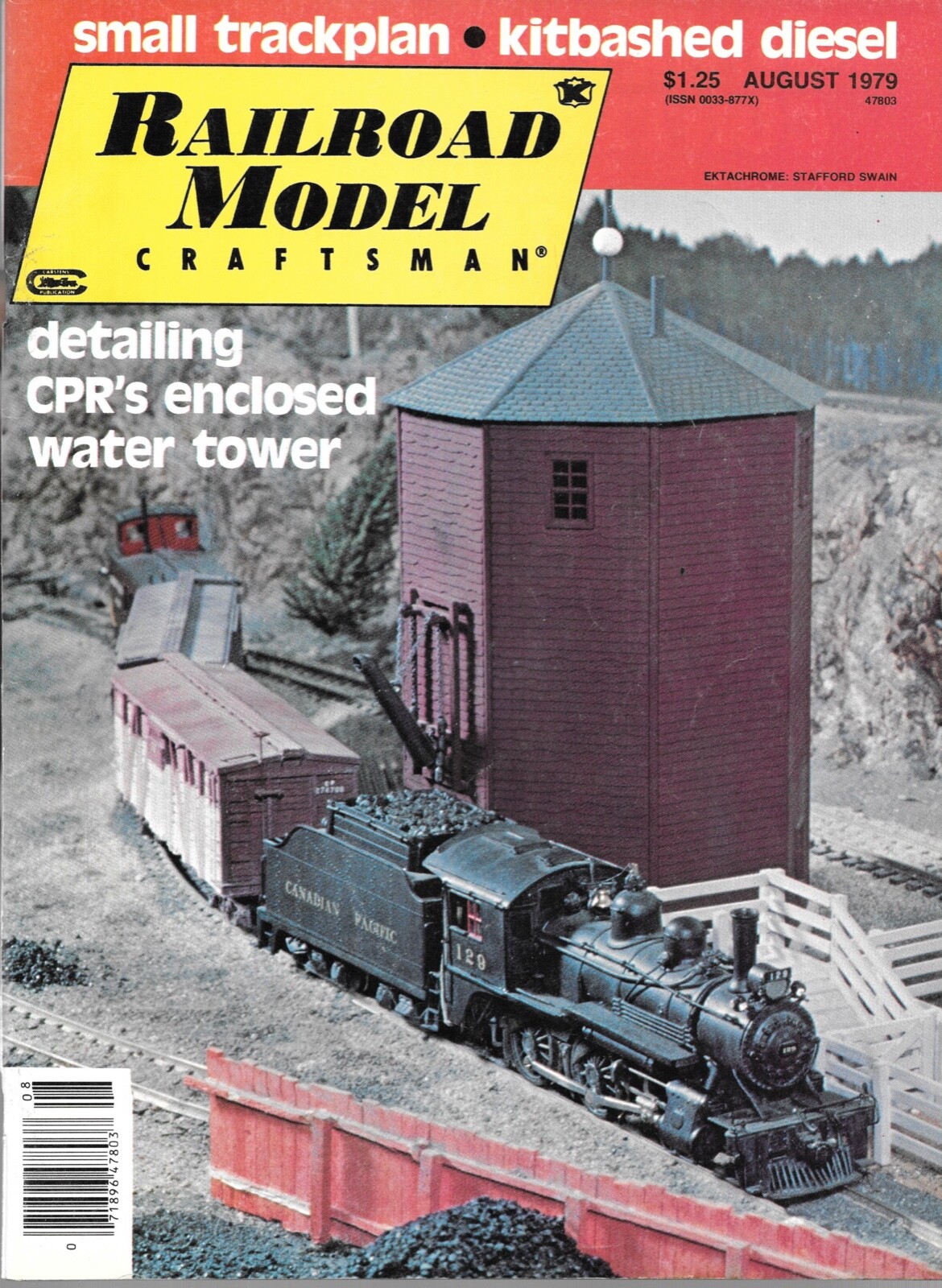 Railroad Model Craftsman Aug.1979 Small Trackplan Water Tower Alco RS36 Barstow