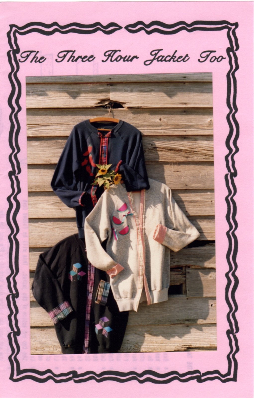 UNCUT Prairie Place Sewing Applique Pattern "The Three Hour Jacket Too" Embellis