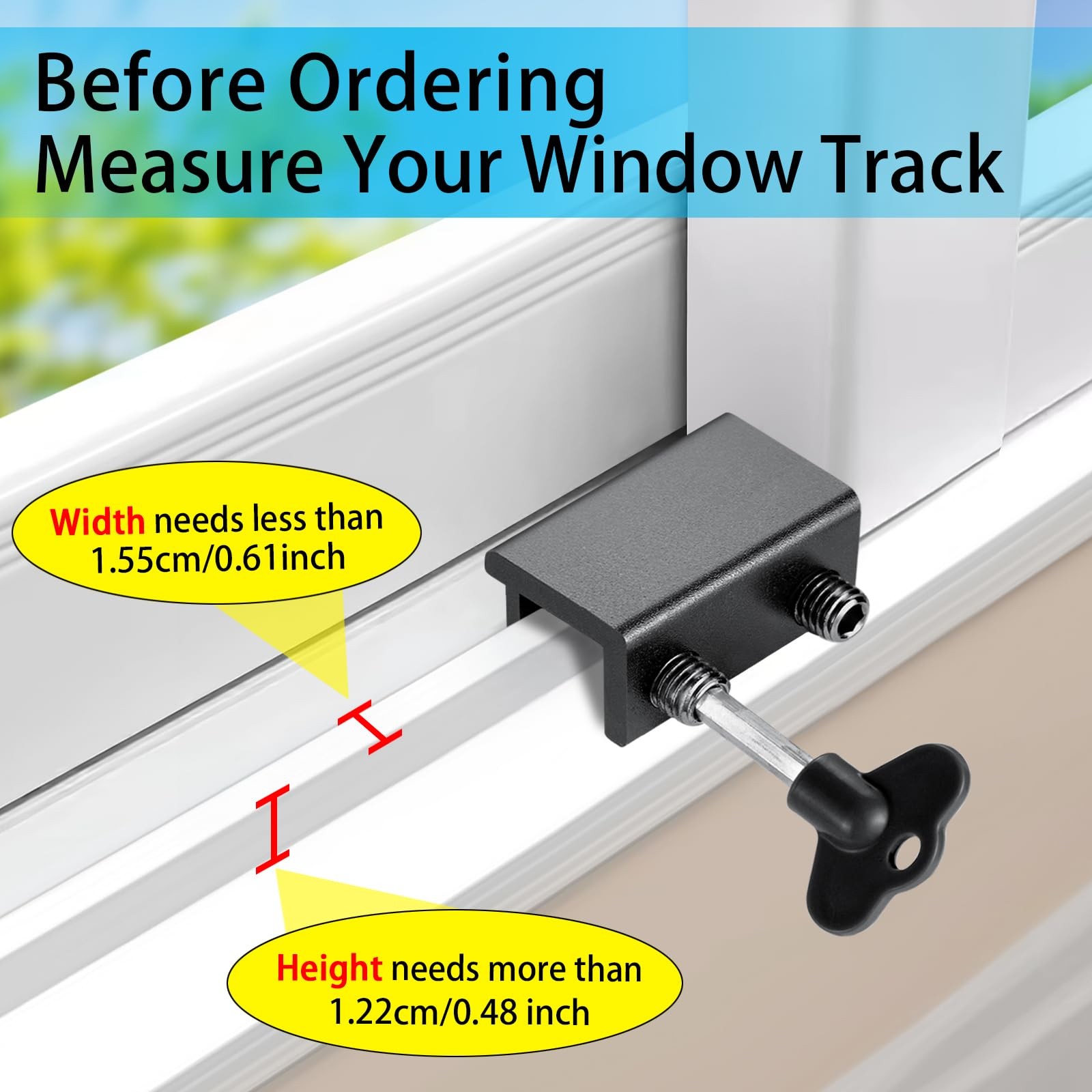 ZRFCXE Window Locks,4 Pack Sliding Locks with Key for 4 Pack, Black
