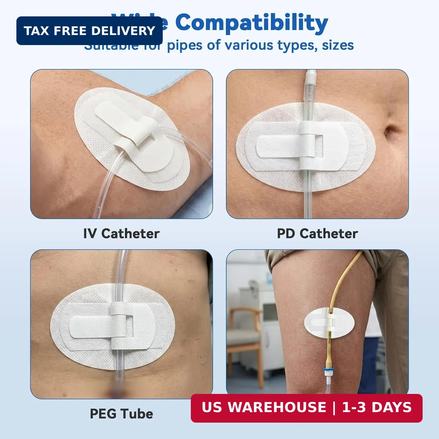 Catheter Stabilization Device, Catheter Securement Device with Extra-Large Self-
