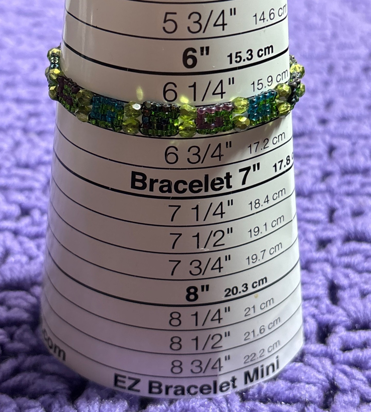 Artisan Seed Bead Bracelet 6.5 inches
