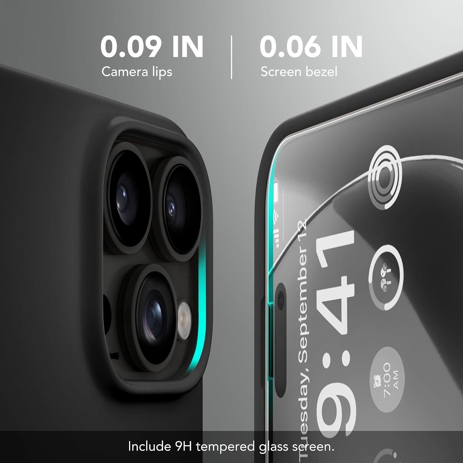 GONEZ iPhone 16 Pro Case with Screen Protector | Shockproof Silicone Cover