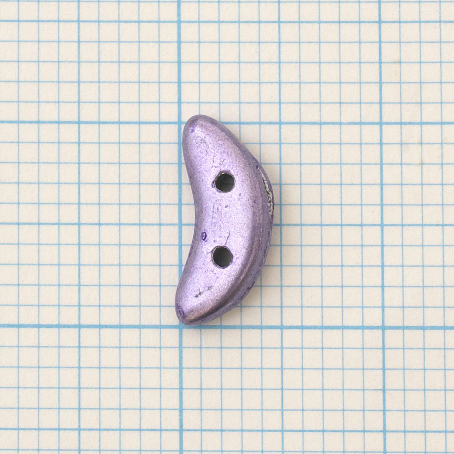 Crescent Turquoise Bronze Picasso Bead 3×10mm