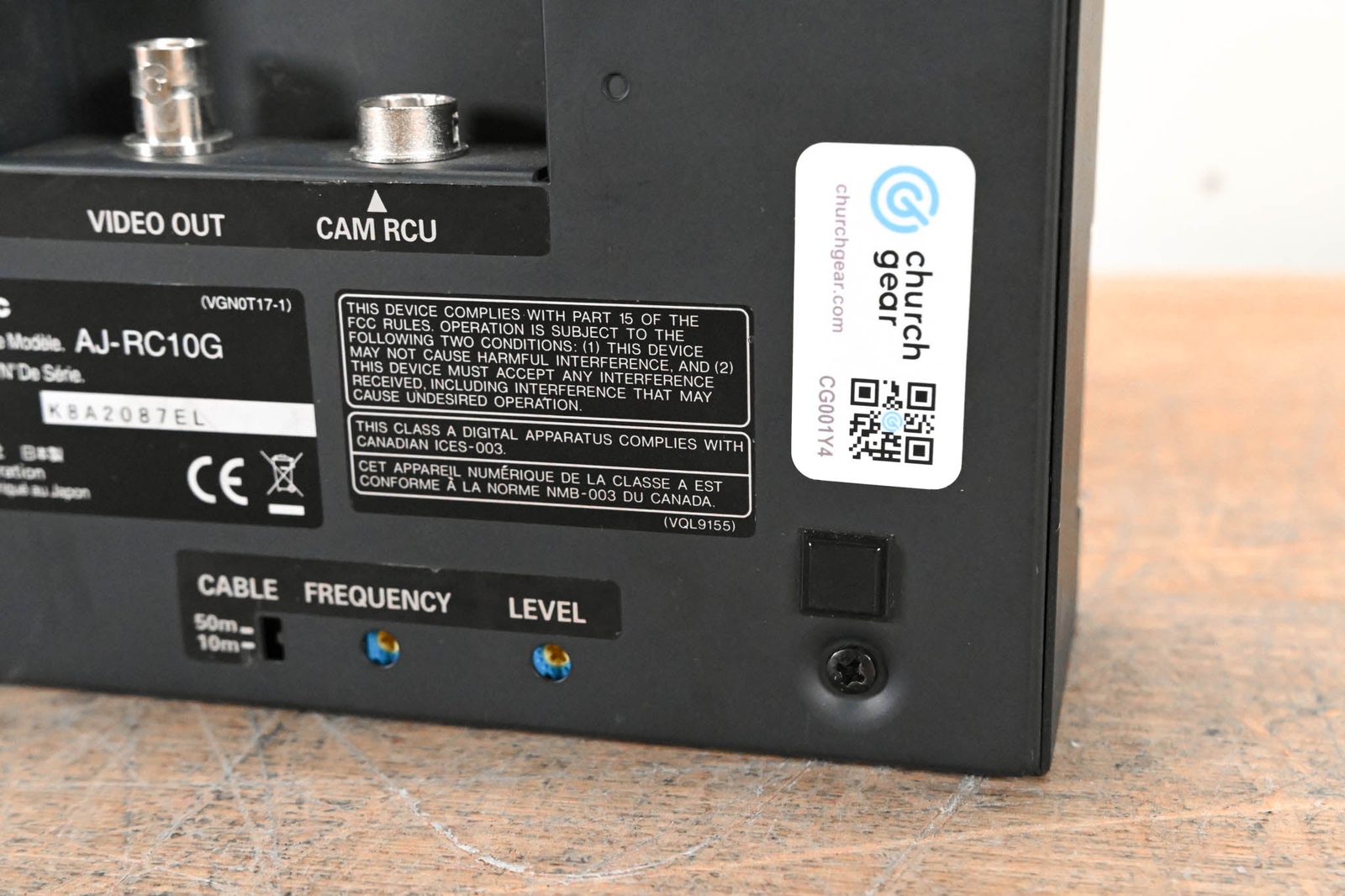 Panasonic AJ-RC10G Remote Control Unit CG001Y4
