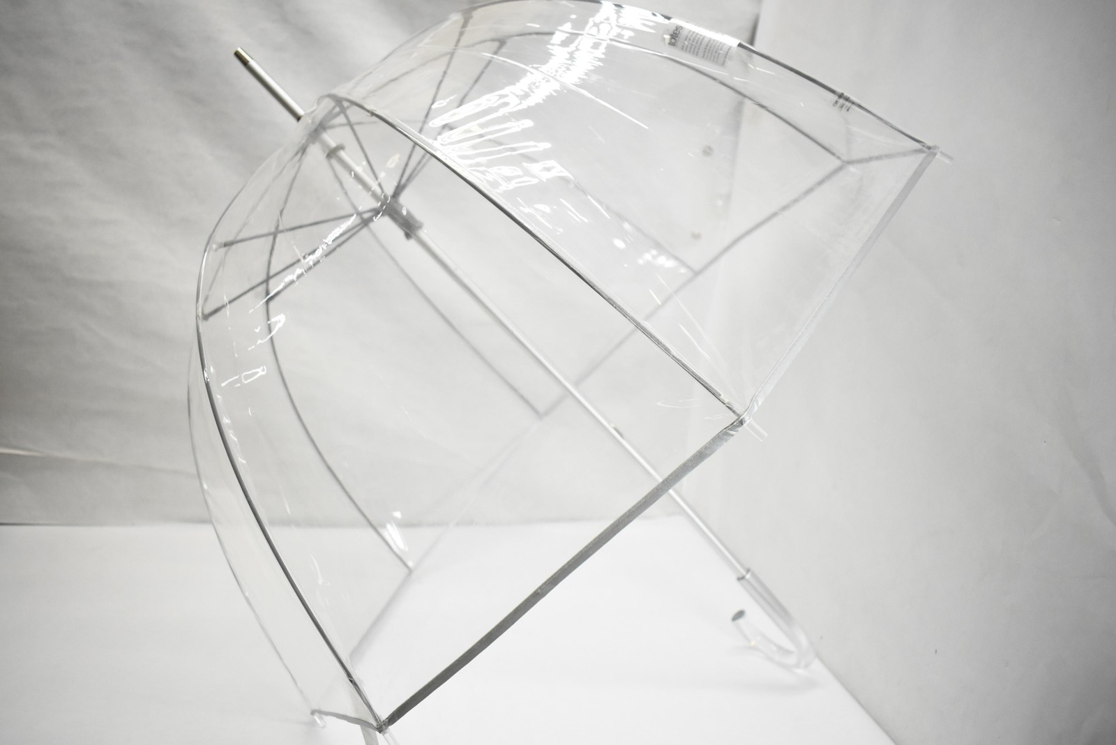 Totes Clear Dome Umbrella Bubble Manual Open Stick 51 Inch Coverage Rain