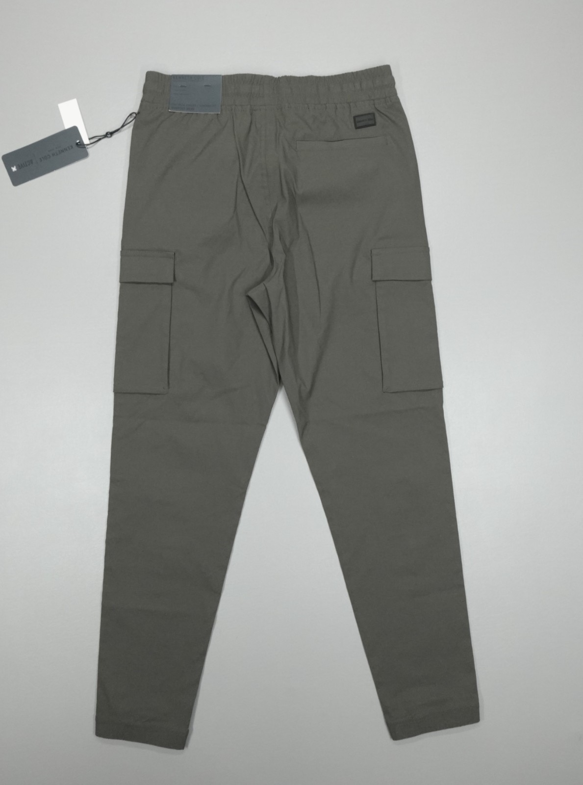 Kenneth Cole Performance Tech Jogger Cargo Tapered Woven Nylon Stretch Asphalt