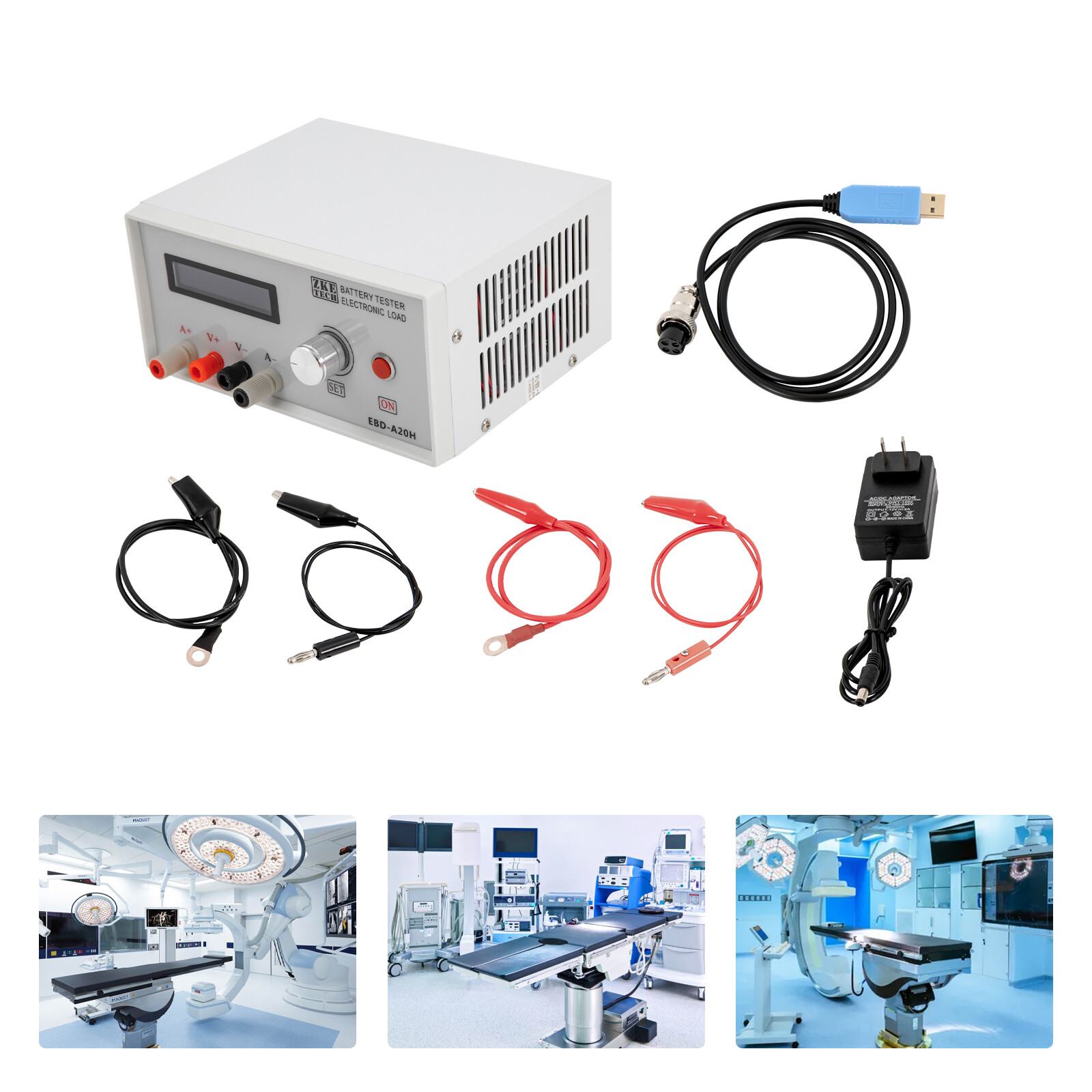 200W Battery Capacity Tester Electronic Load Battery Discharge Tester 30V 20A US