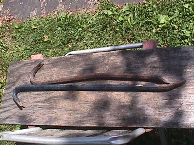 TWO PRY BAR~TIRE IRON~CROW BAR~WRECKING BAR~DEMOLITION