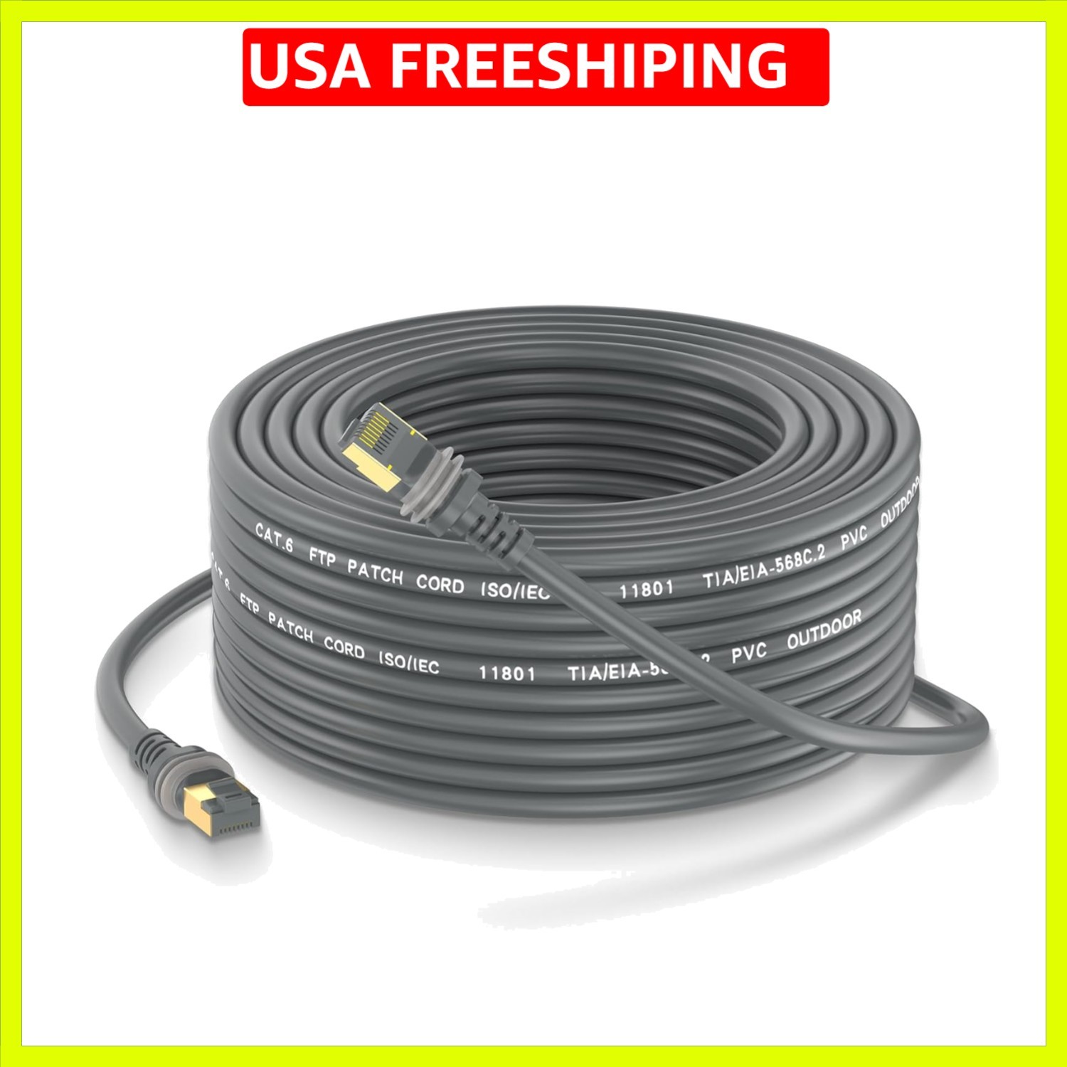 Starlink Gen 3 Cable 100 ft, Waterproof Replacement Cable for Starlink Rectan...