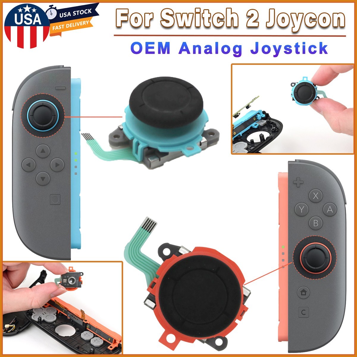 OEM 3D Analog Joystick Thumb Stick Replace For Nintendo Switch 2 Switch2 Joy-con