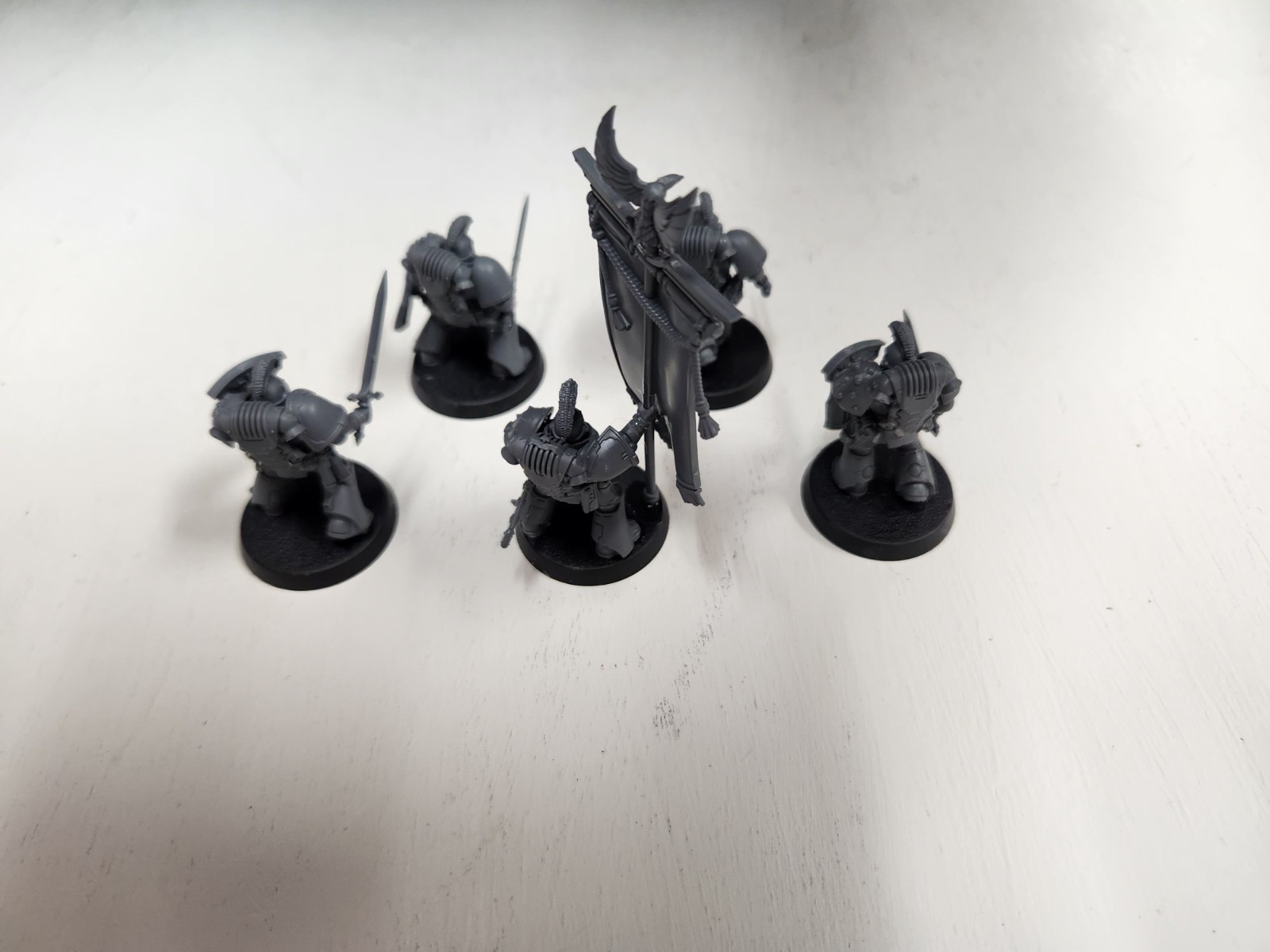 Warhammer 40K HH Space Marine MK III Command Squad Good Cond 52726