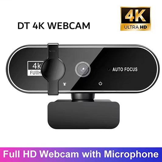 DT Webcam with Microphone Full HD 4K Laptop Desktop MAC Camera USB-NEW
