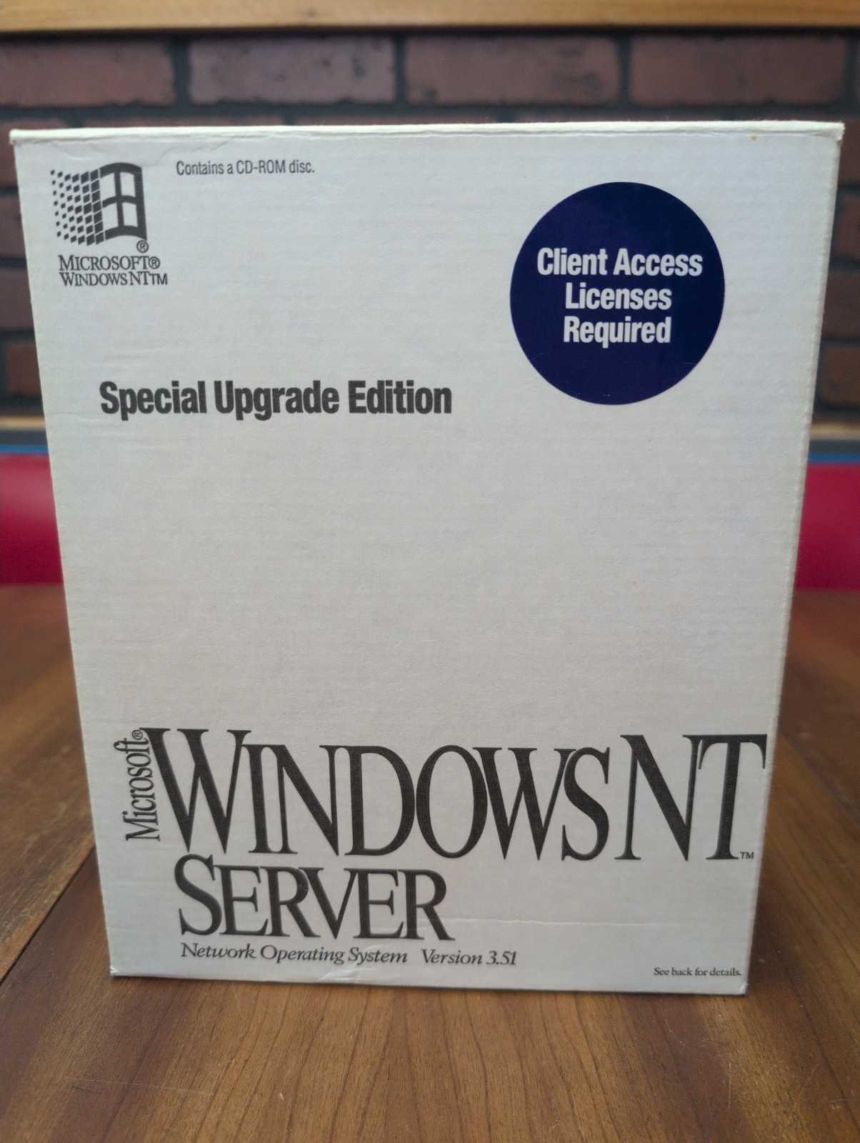 Microsoft Windows NT Server 3.51 Special Upgrade Edition Box 1995 3.5 No CD