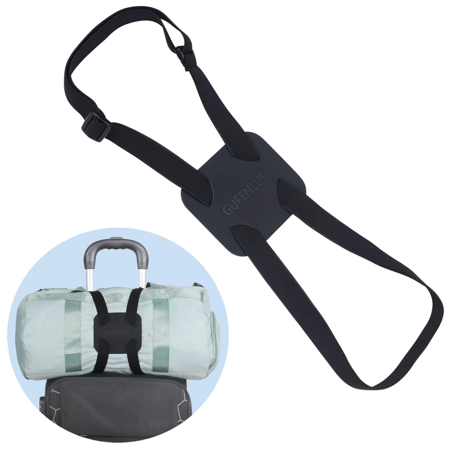 High Elastic Travel Bungee Strap - Stylish Black Luggage Belt for Easy Packing