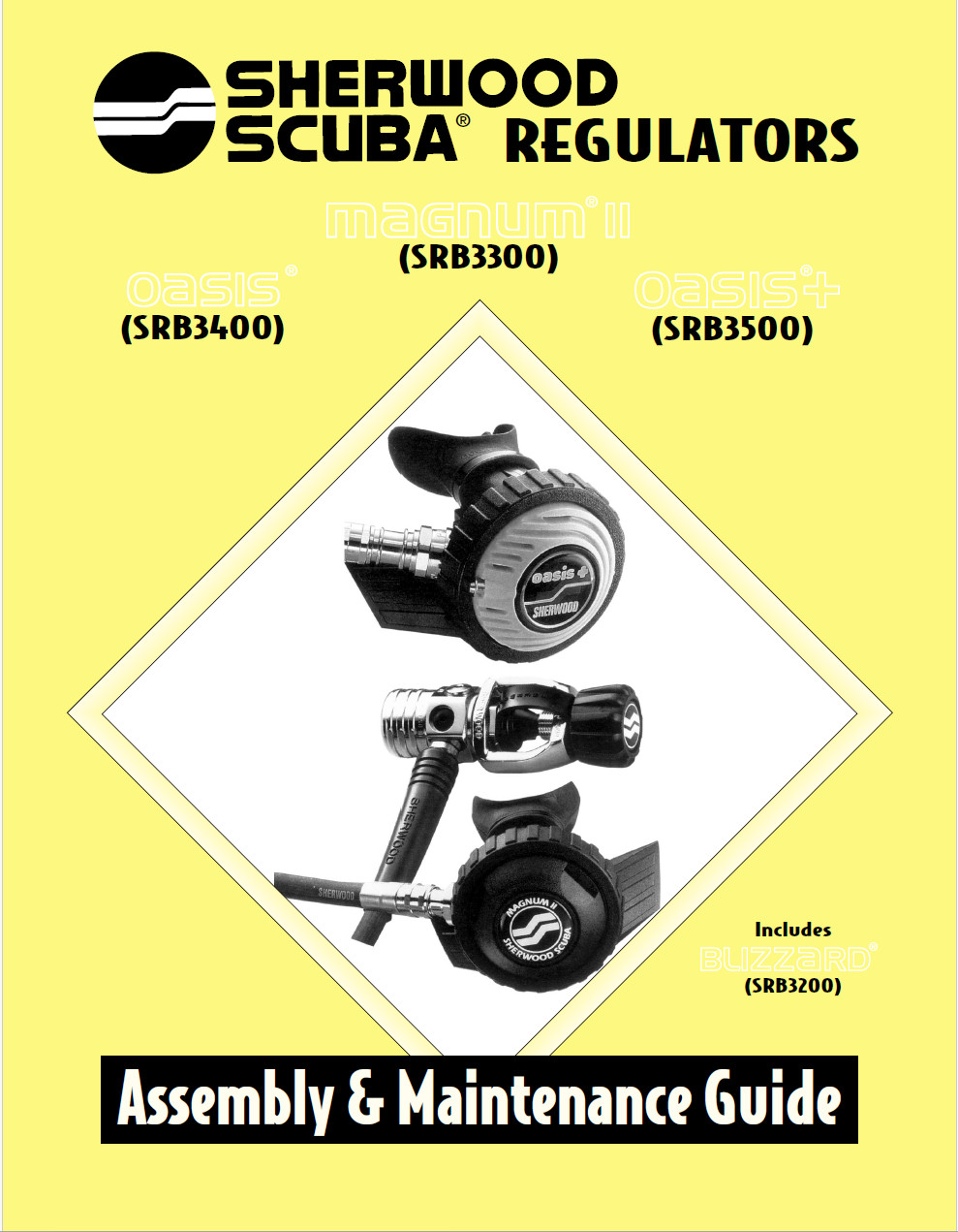 Sherwood Magnum II 2 SRB3300 Regulator Assembly Maintenance Manual Scuba Dive