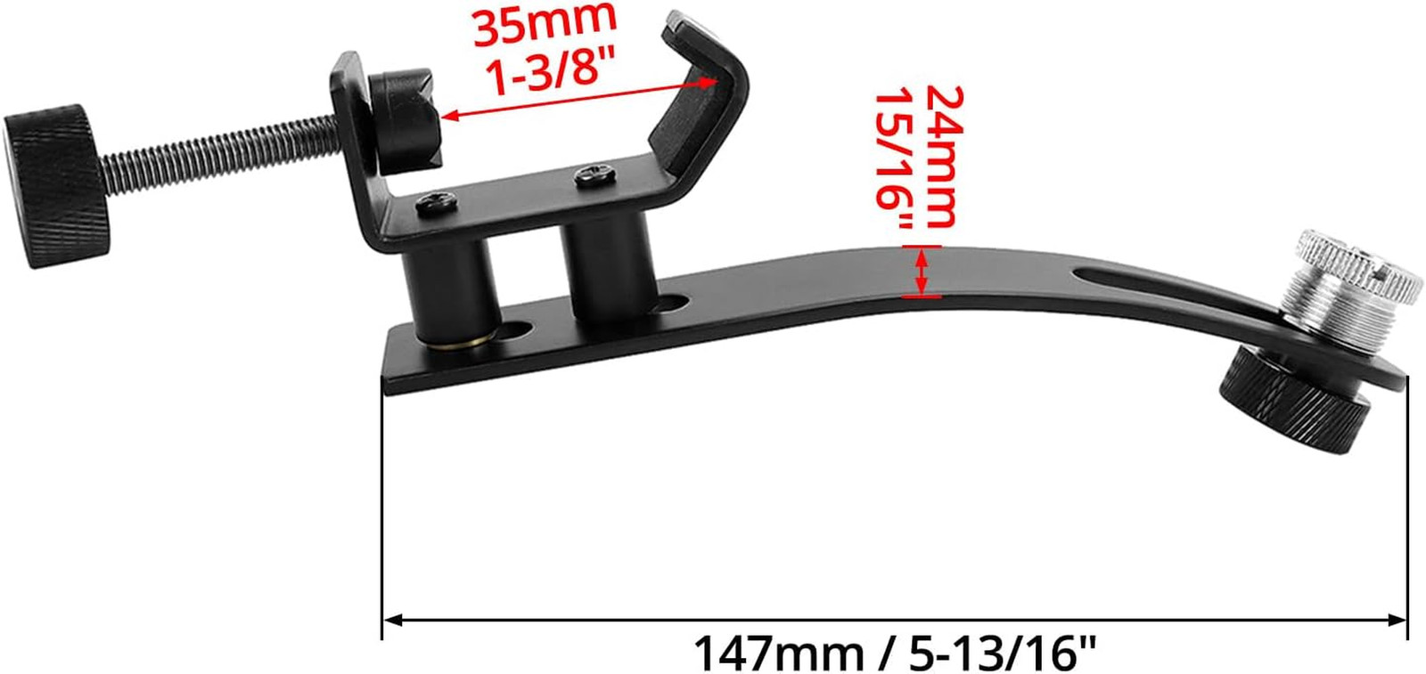 Metal Drum Microphone Shockproof Clip Set with Adjustable C-Clamp Mounts