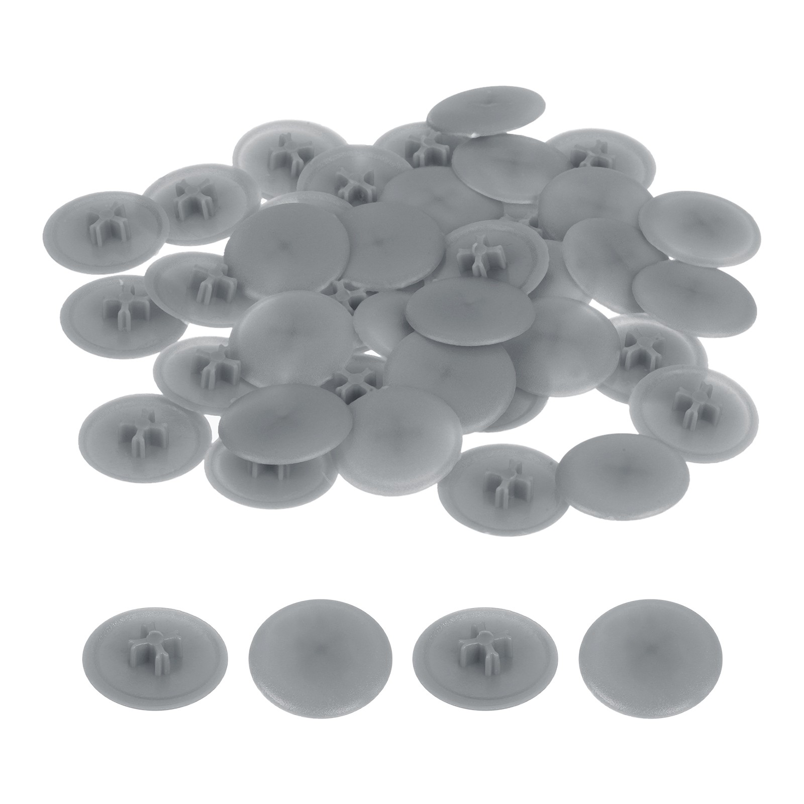 160PCS Screw Cap Covers, 17mm Plastic Screw Decorative Caps, Dark Gray