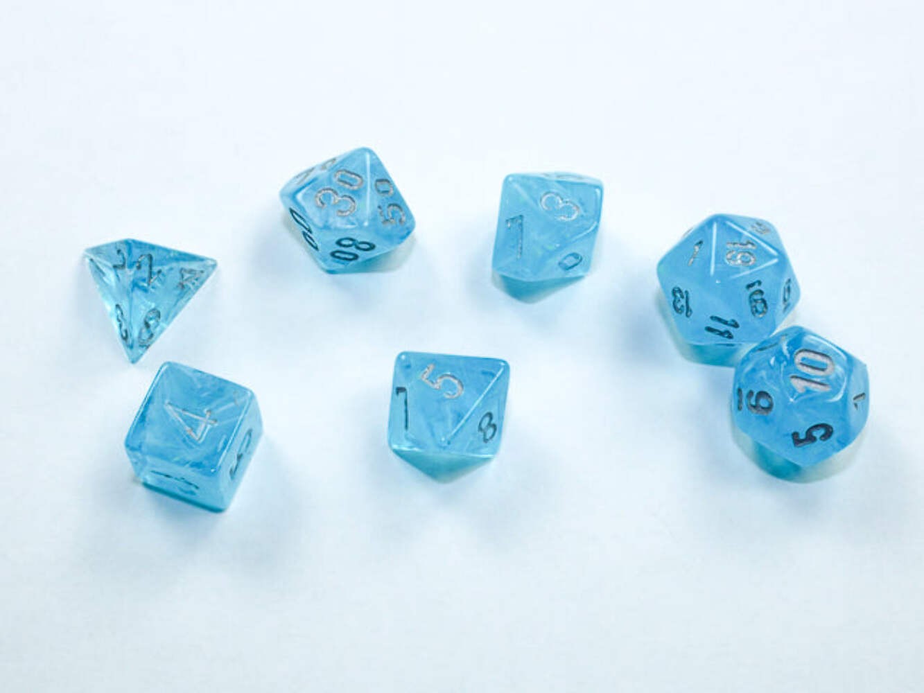 Chessex - Luminary Mini-hedral Sky/silver 7-Die set
