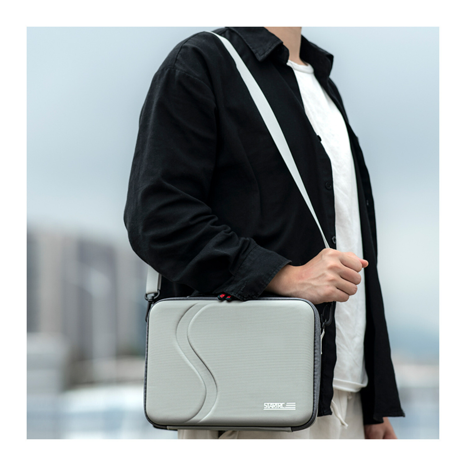 STARTRC Lightweight and Portable Soft Gray Carrying Case for DJI Mini 4K (Gray)