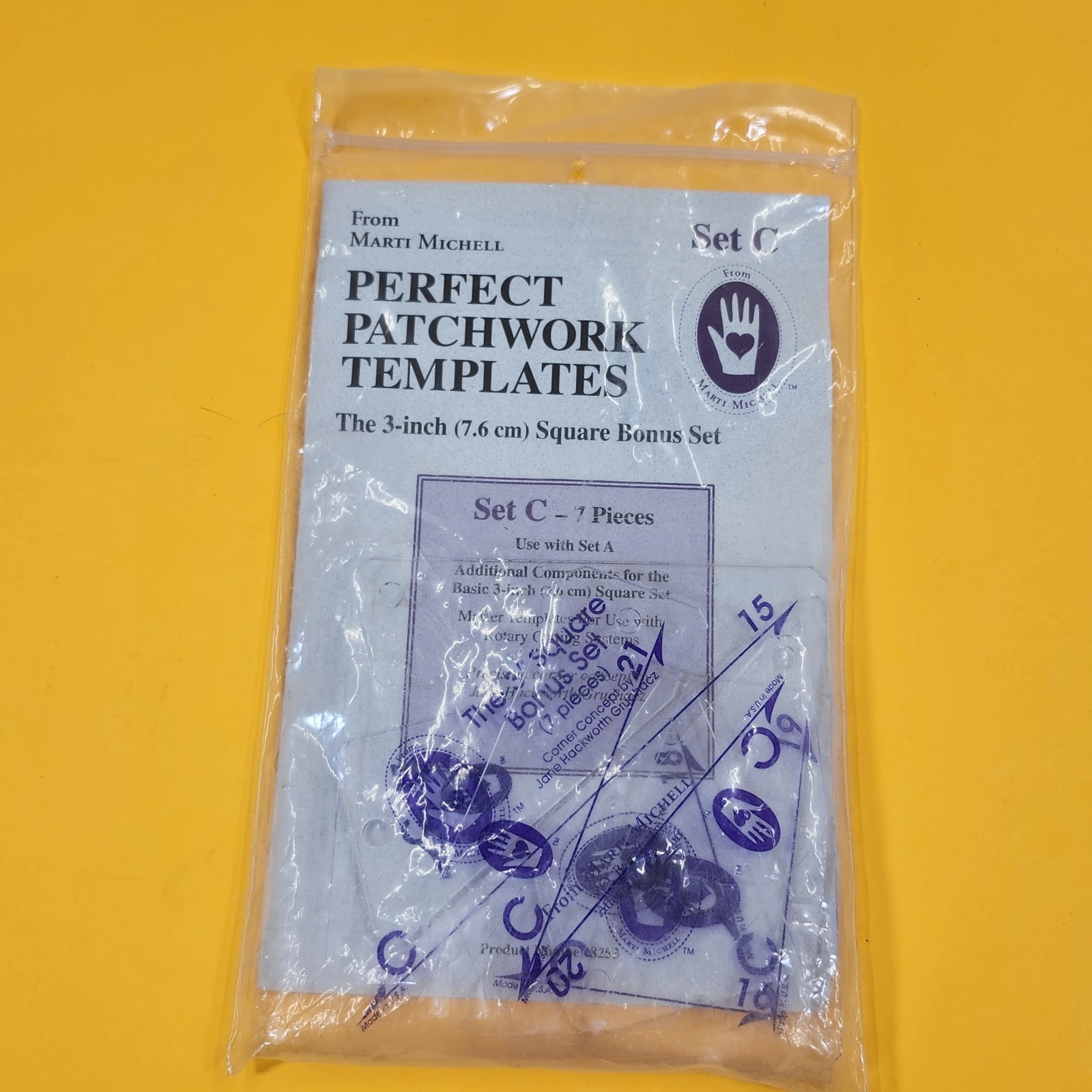 Marti Michell Perfect Patchwork Templates Set C 7 Pieces #8253 Quilting Seaming