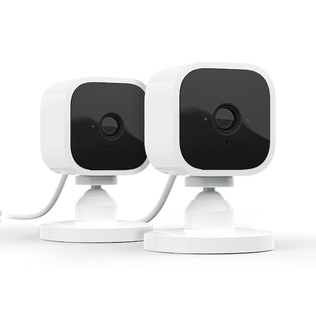 2 Pack Blink Mini Indoor Plug-In HD Smart Security Camera 1080p HD Video White