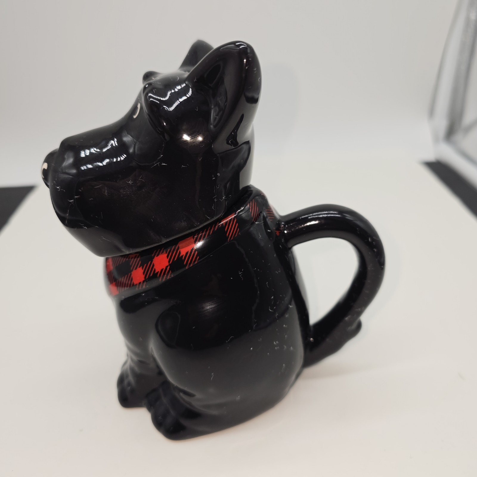 Black Scottie Dog Ceramic Mug w/Removable Head 5.75" MSRF Design Studios