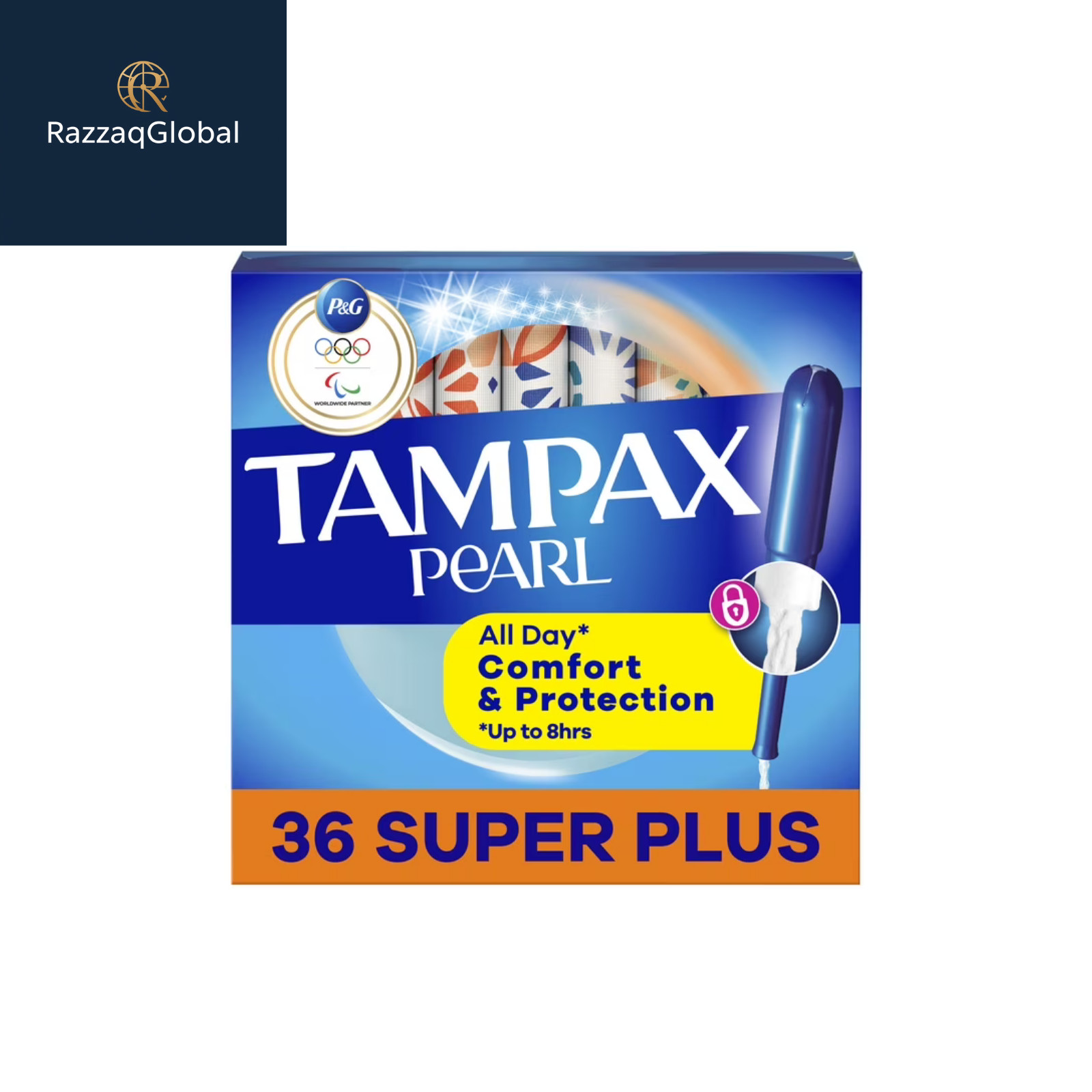 Tampax Pearl Tampons with LeakGuard Braid, Super Plus Absorbency, 36 Count