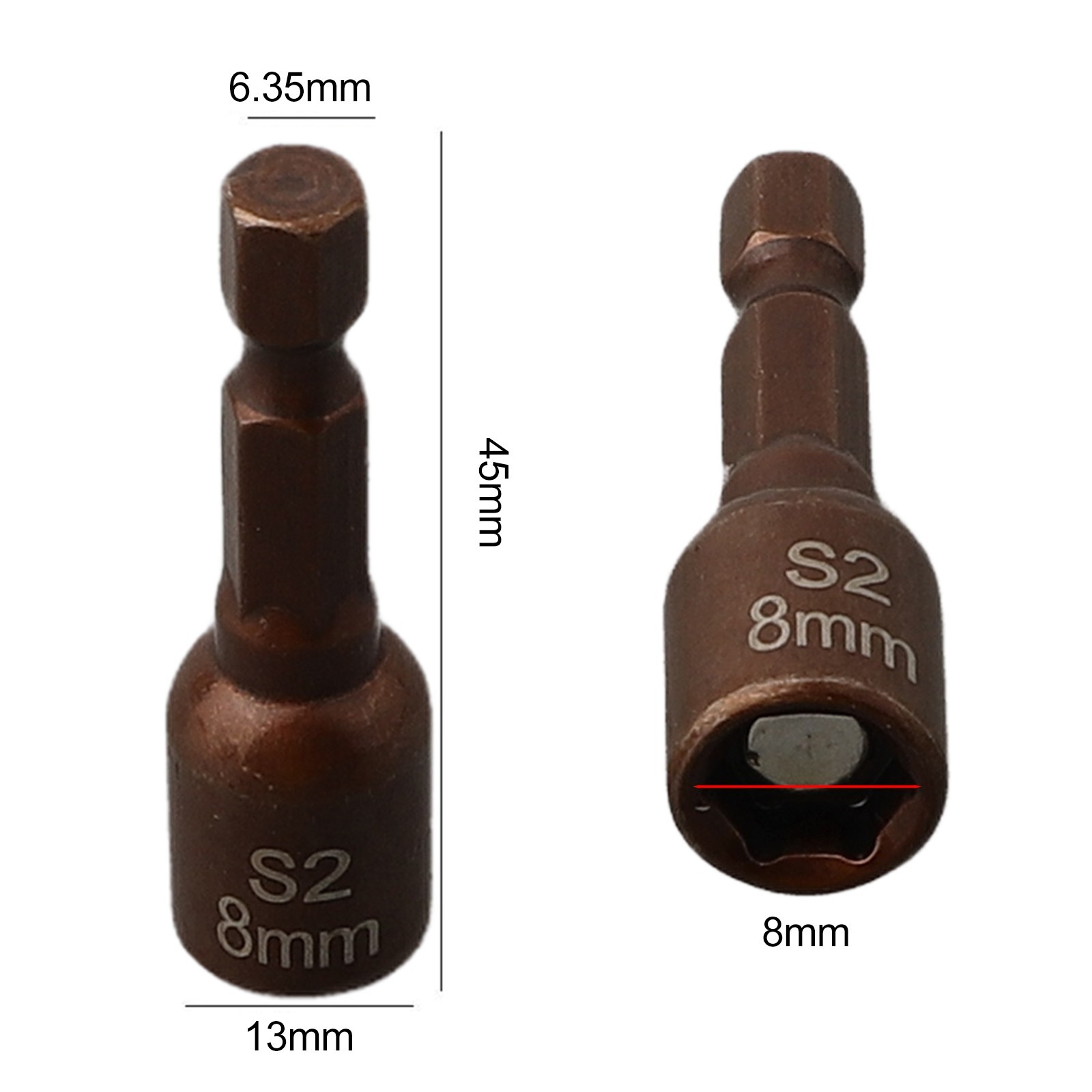 Long Lasting Hex Shank Driver Adapter Socket Tool Magnetic Nut Screwdriver