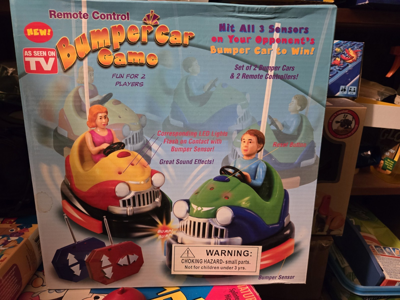 RC Bumper Cars Radio Remote Control Set of 2 Stunt Battle Toy Game AS SEEN ON TV