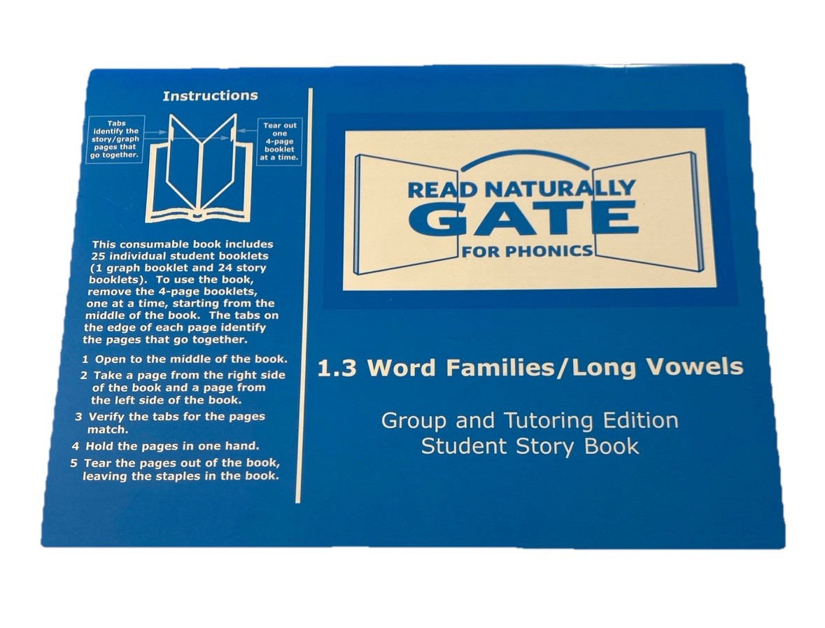 Read Naturally Gate For Phonics 1.3 Word Families/Long Vowels Student Story Book