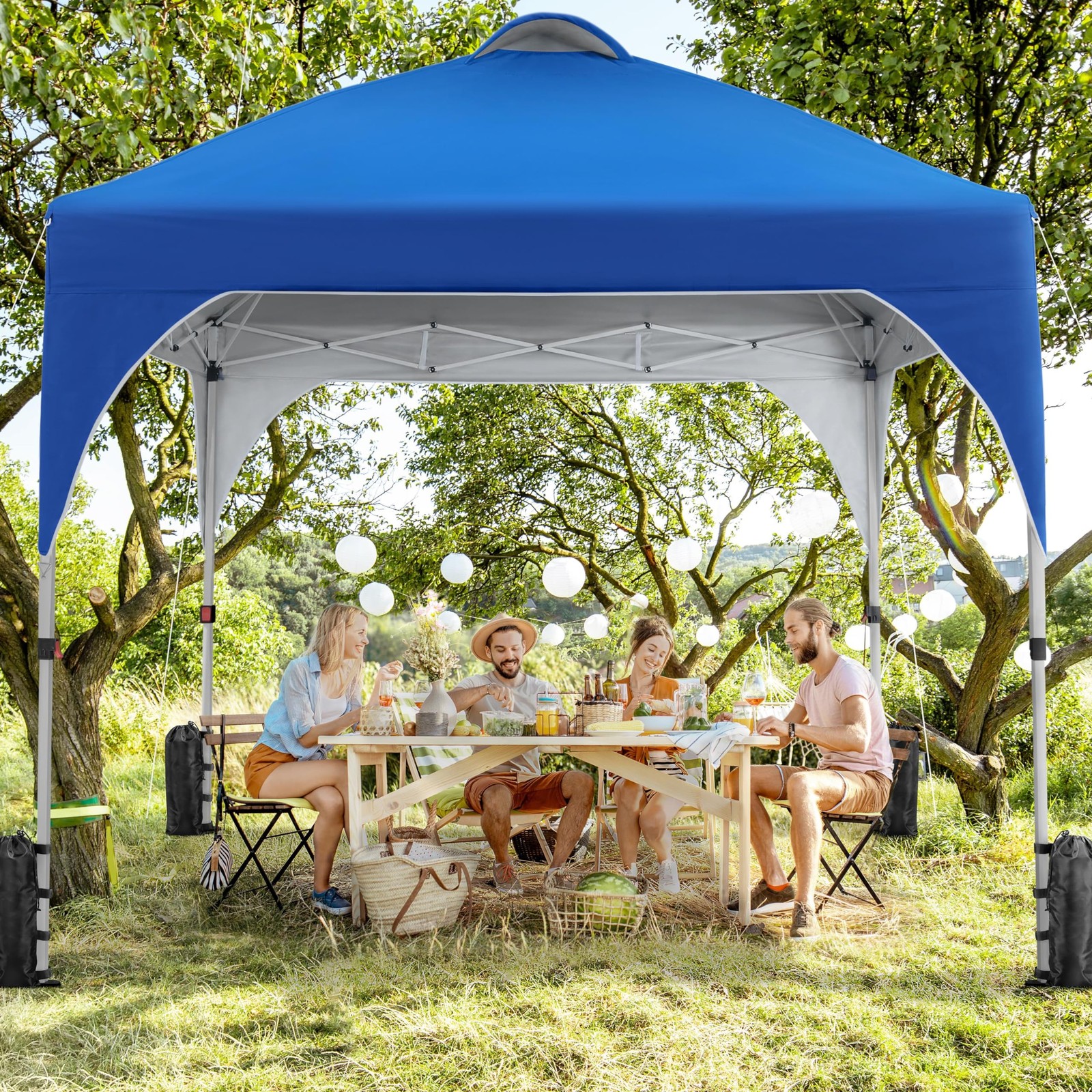 Yaheetech 8x8 Pop Up Canopy Tent w/ Vent, Easy Setup, Instant Sun Shelter
