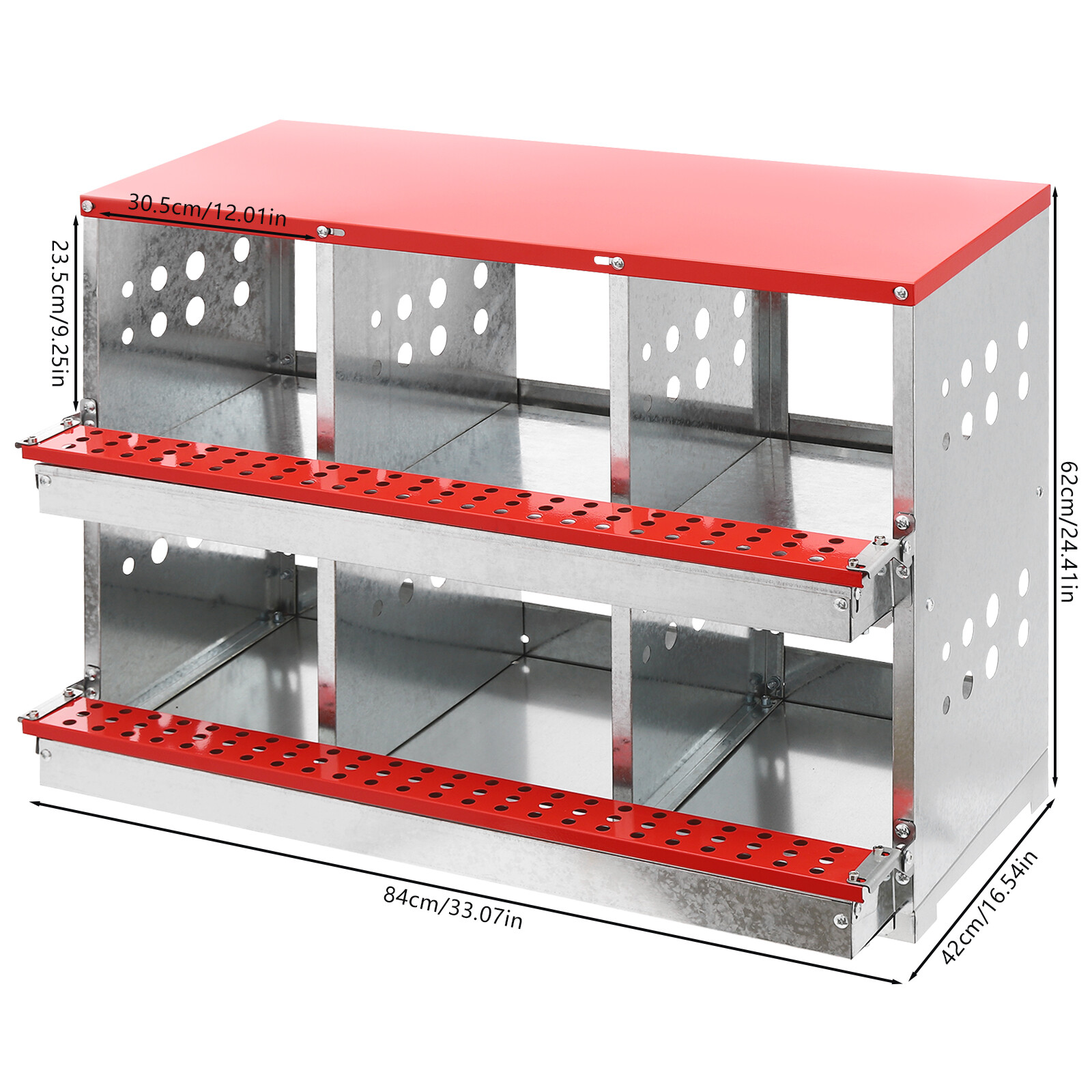 6 Hole Nesting Box for Chickens, Chicken Nesting Boxes, Hens Coop Laying Box