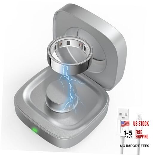 Smart Ring Charger Case Compatible with Oura Ring Gen 4: Fast Charging Dock