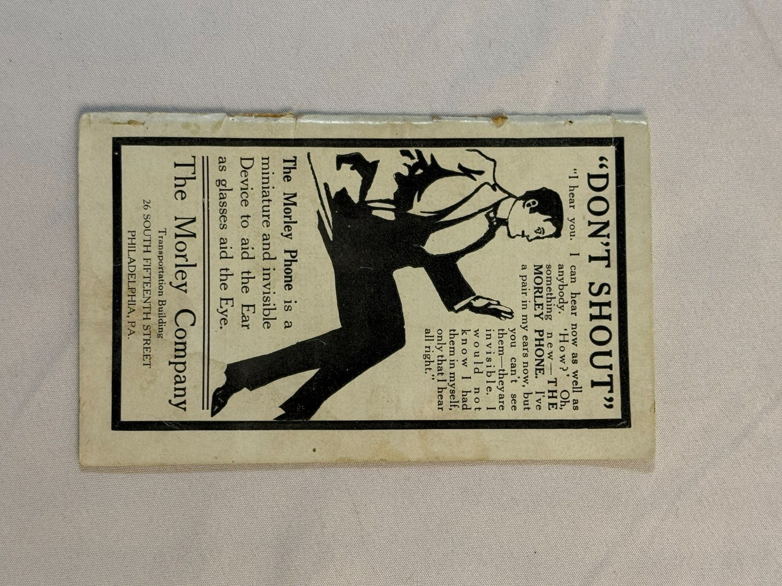 Morley Phone Hearing Aid Way Invisible Ear Drums w Pamphlets Vintage